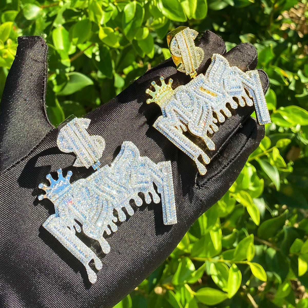 Money Money | Iced Blinged Out VVS Diamond CZ Stones Drip Hip Hop Pendant