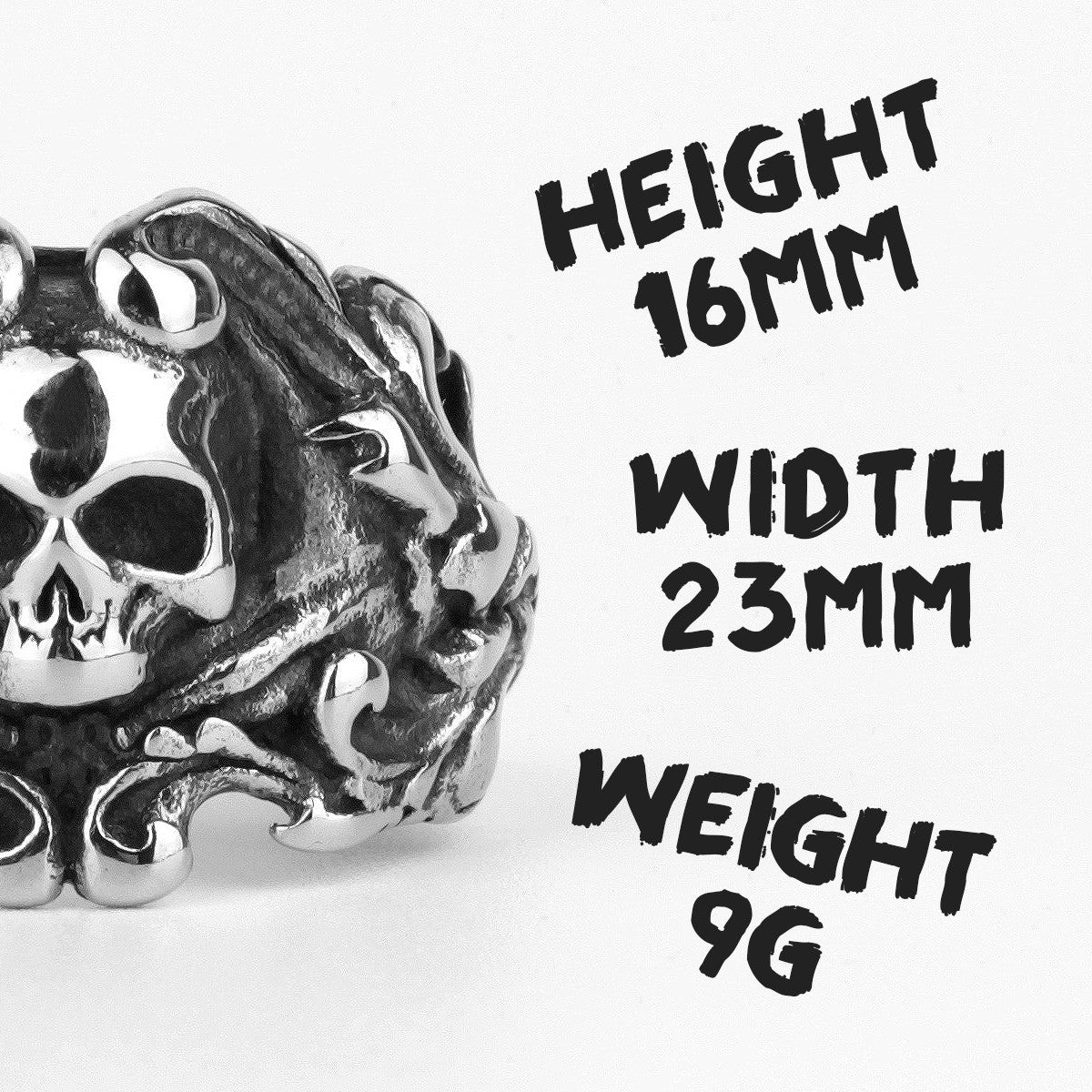 Blooming Flowers | No Fade 316L Stainless Steel Men's Street Style Skull Ring