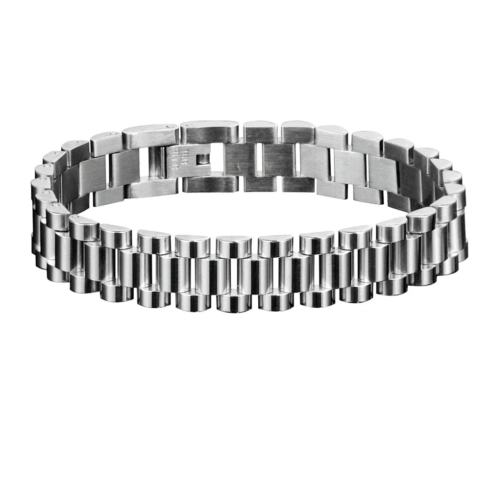 High Stakes | Men's Solid No Fade Stainless Steel Luxury Watch Band Bracelet