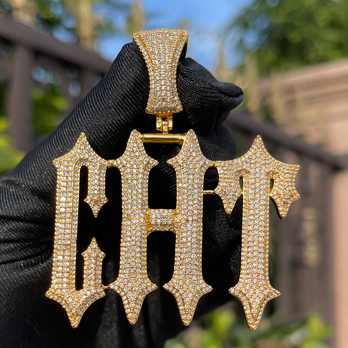Trap Legend | Iced Prong Set Customized Hip Hop Nameplate Pendant