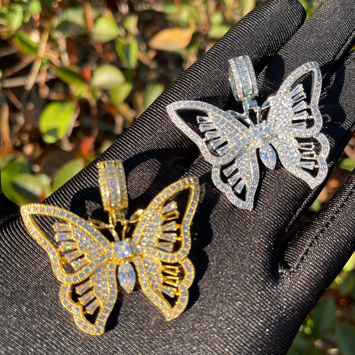 Enchanted Wings | Prong Set Center Stone Beautiful Butterfly Pendant Necklace