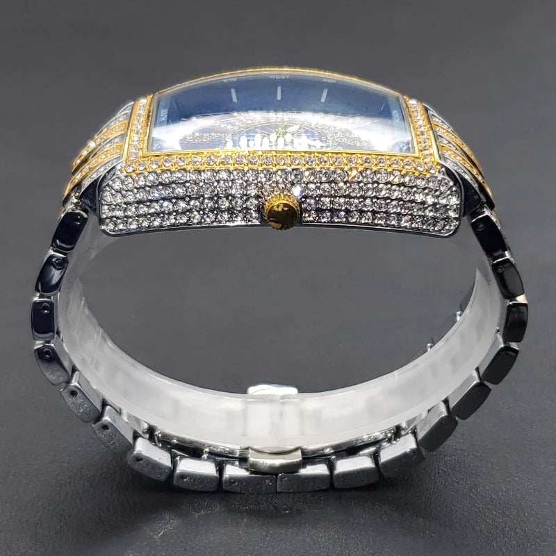 Navigation | VVS Diamond CZ Night Star Sky Compass Hip Hop Iced Blinged Out Watch