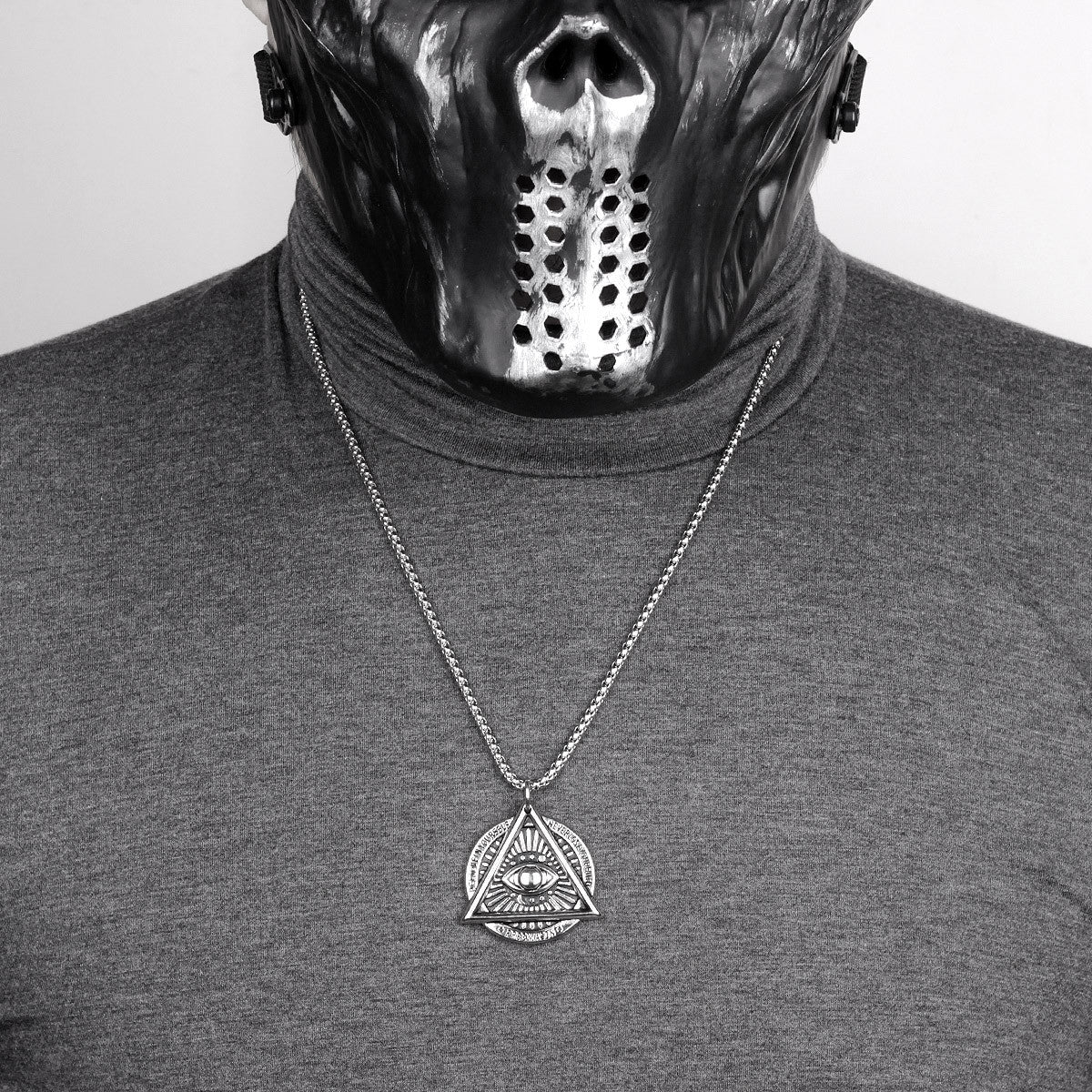 Free Mason | Solid Stainless Steel All Seeing Eye Self Belief Hip Hop Pendant