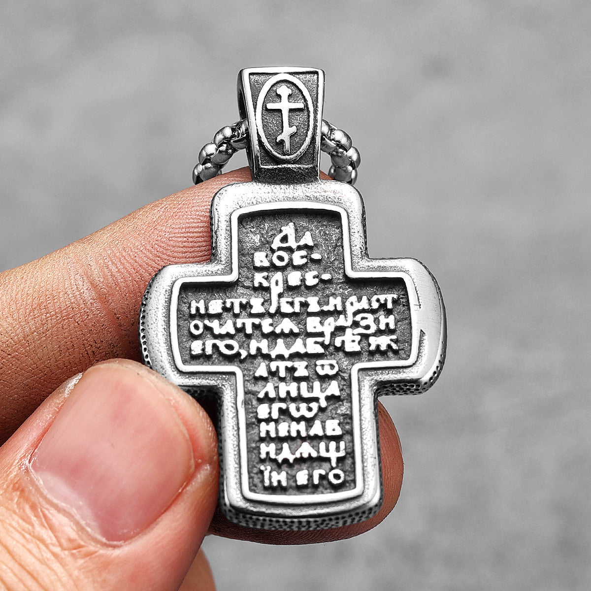 The Origin Cross | 316L No Fade Stainless Steel Religion Jesus Cross Pendant Chain Necklace