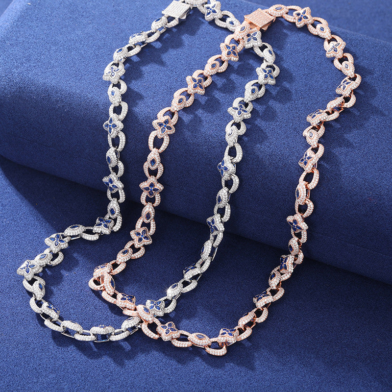 Moissanite Diamond Luxury Iced Star Child 925 Sterling Silver Hip Hop Chain Necklace Bracelets