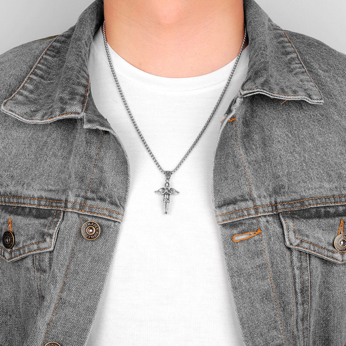 Angel Prayer Child | 316L No Fade Stainless Steel Praying Angel Spiritual Pendant