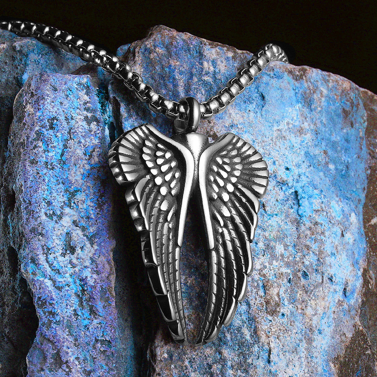 Angel Wings | Solid Stainless Steel Keepsake Style Unique Pendant Necklace