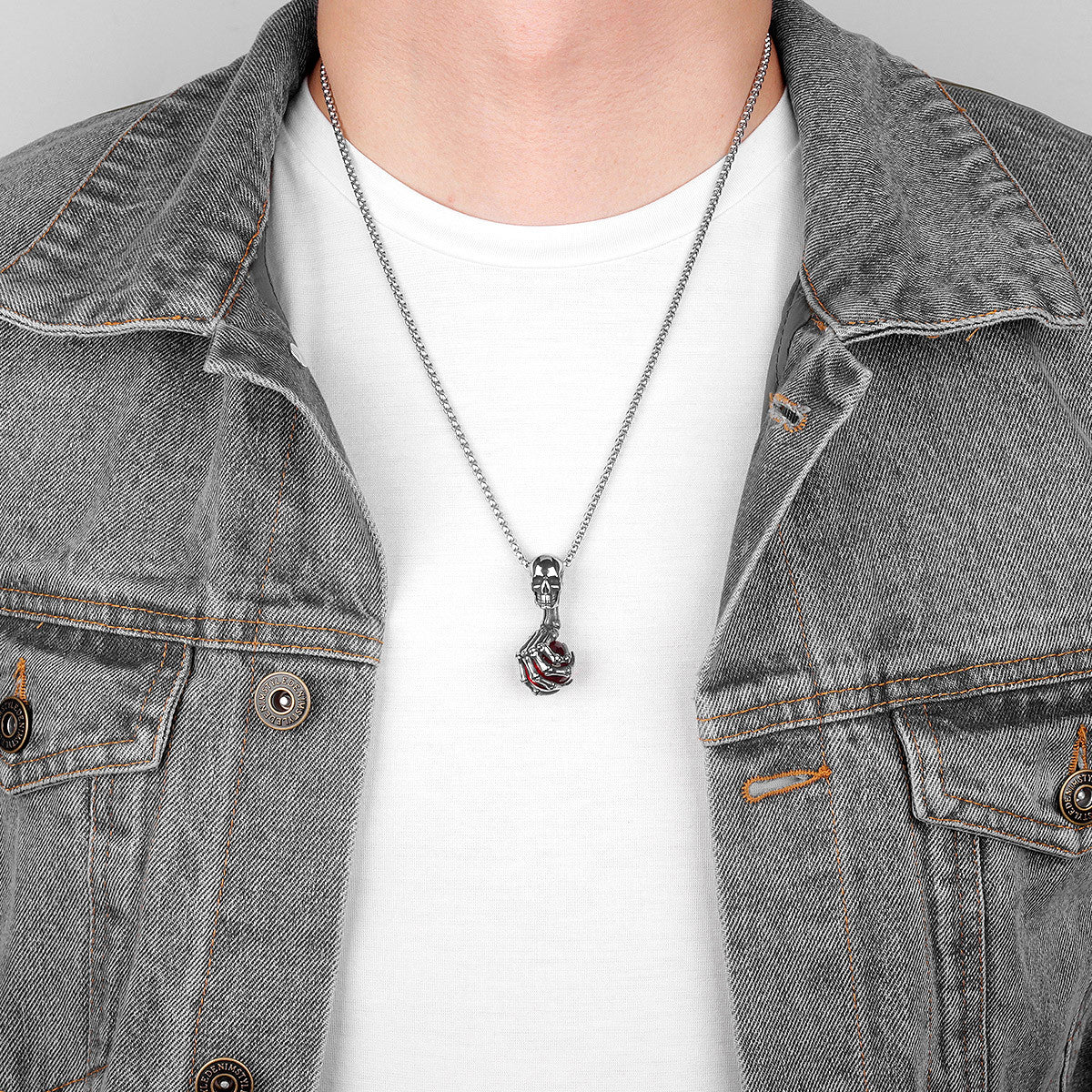 Captured Soul | Skull Claw Soul Ball 316L Solid Stainless Steel Hip Hop Street Pendant