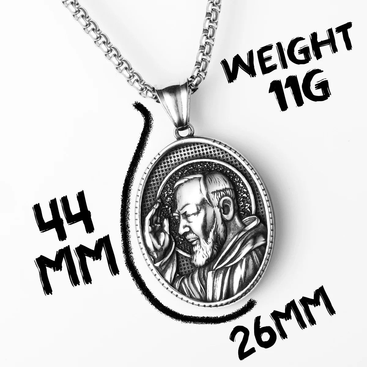 Catholic Padre Collection | 316L No Fade Stainless Steel Powerful Amulet Pendants