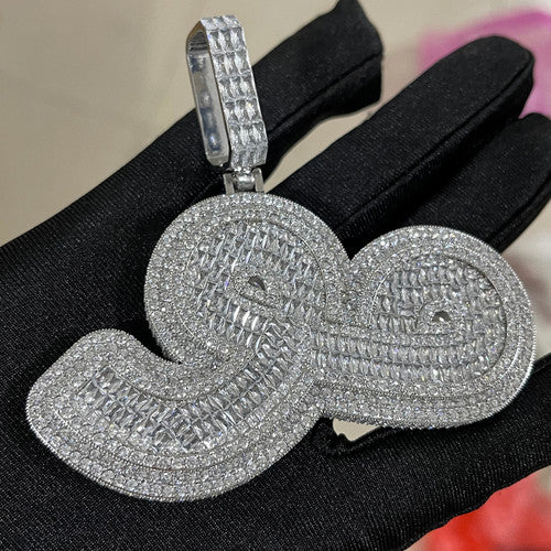 Ballin International | Custom Arabic Letters Iced Baguette Blinged Out Pendant