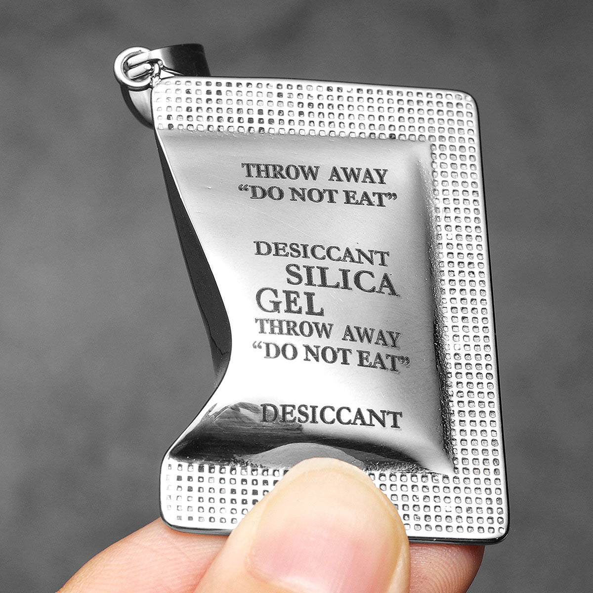 Desiccant | 316L No Fade Stainless Steel Unique Personality Street Wear Pendant