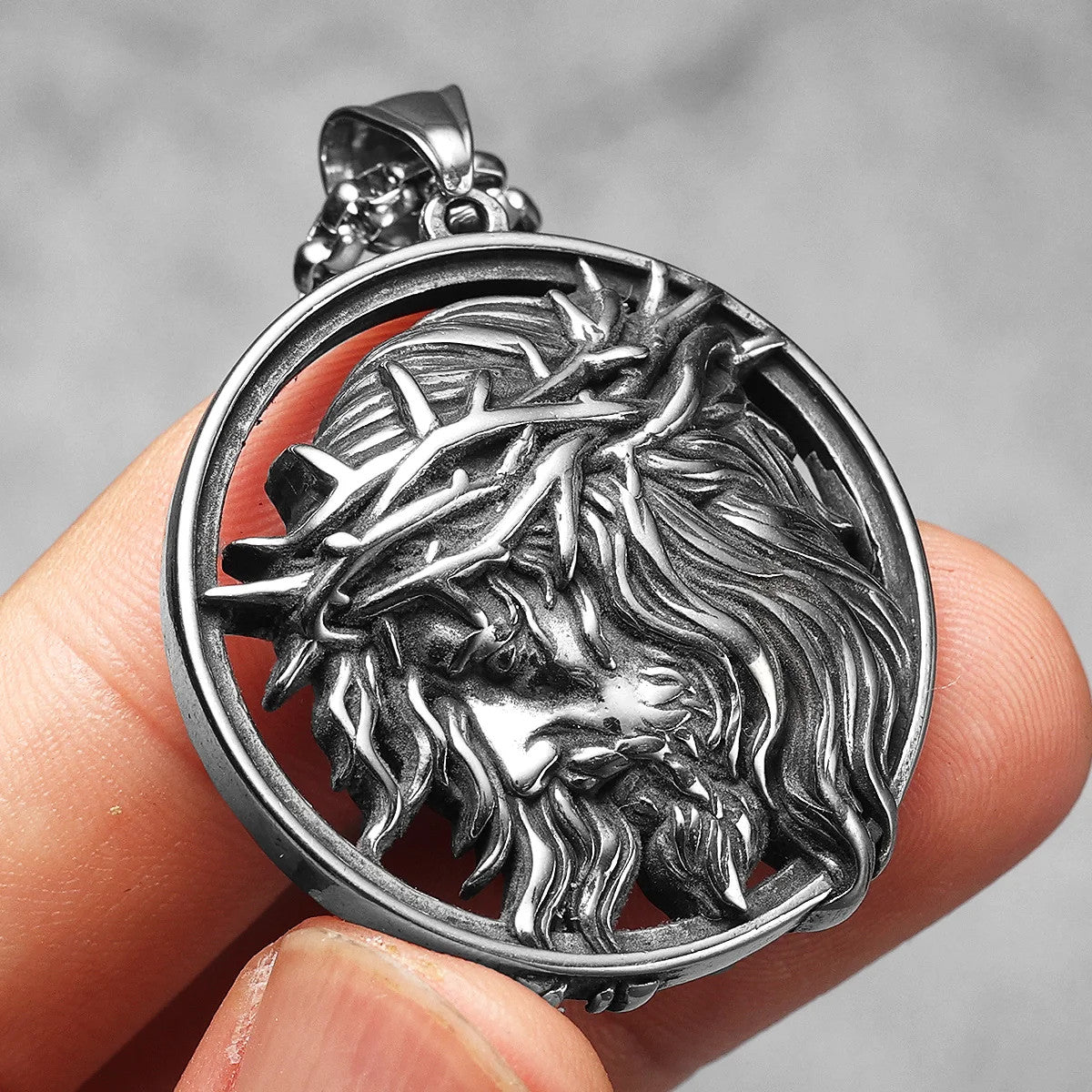 Crown of Thorns | 316L Solid Stainless Steel Christian Jesus Piece Men's Pendant