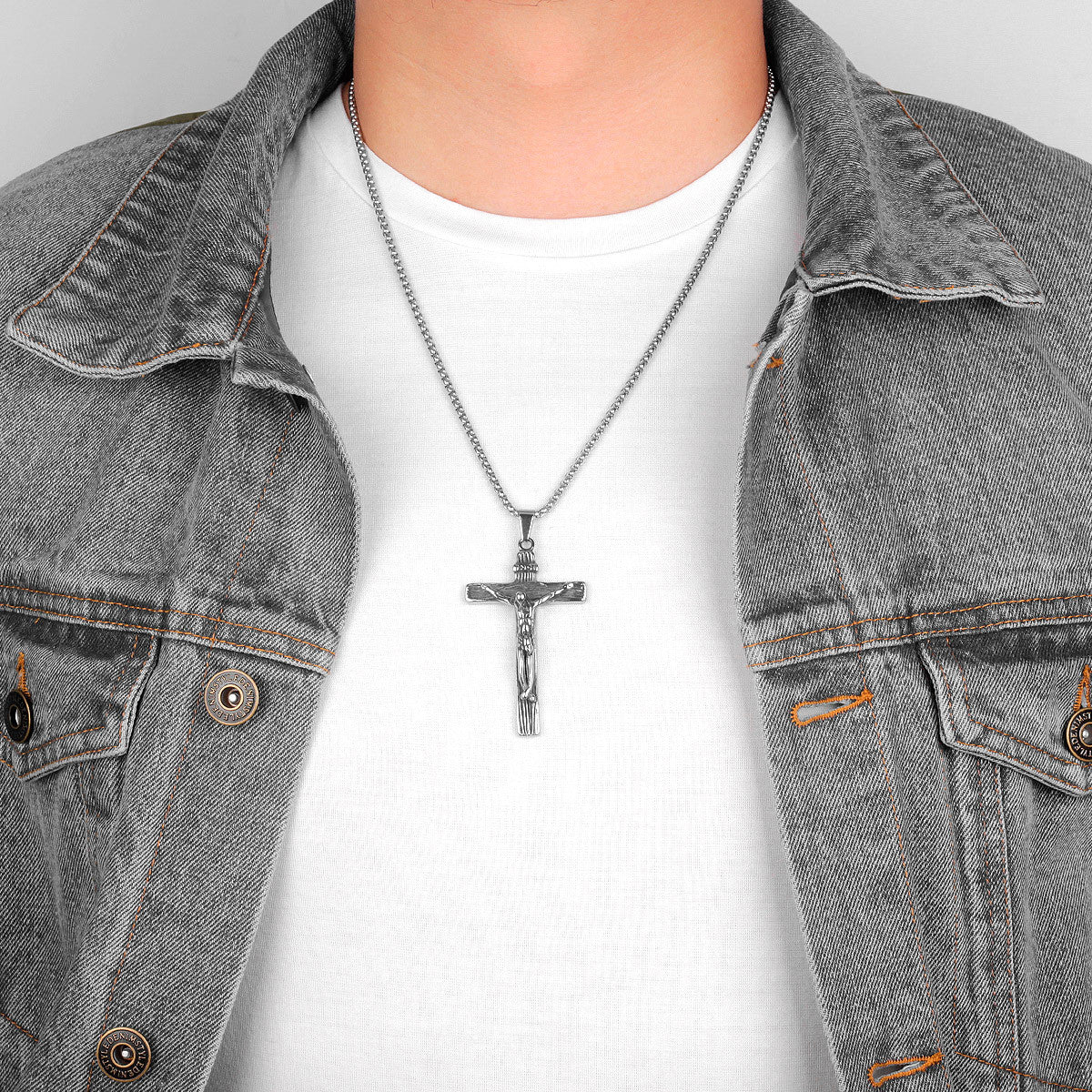 The Cross | Christian Catholic No Fade Classic Stainless Steel Cross INRI Pendant