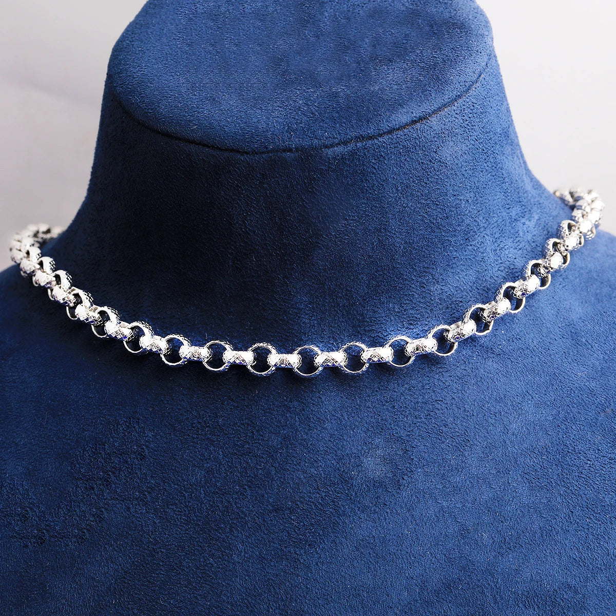 Designer Rolo | Textured Rolo Link Classic Swag Hip Hop Luxury Chain Necklace
