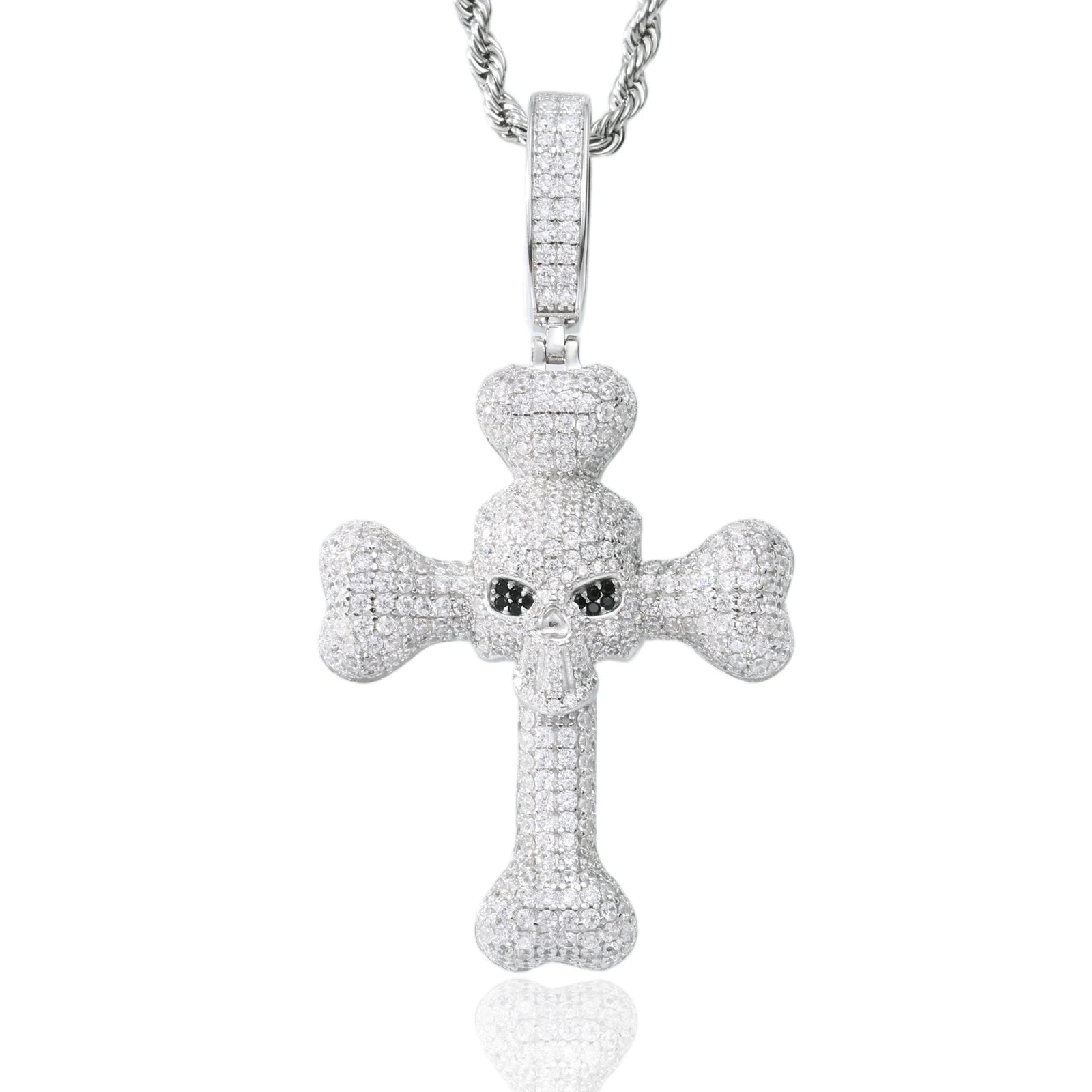 All Seeing Cross | 925 Sterling Silver D VVS1 Moissanite All Seeing Eye Hip Hop Cross Pendant