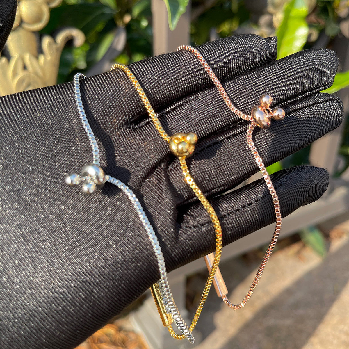 Cross Of Hope | Prong Set 24k 925 Silver Rose Gold Box Chain Bracelet