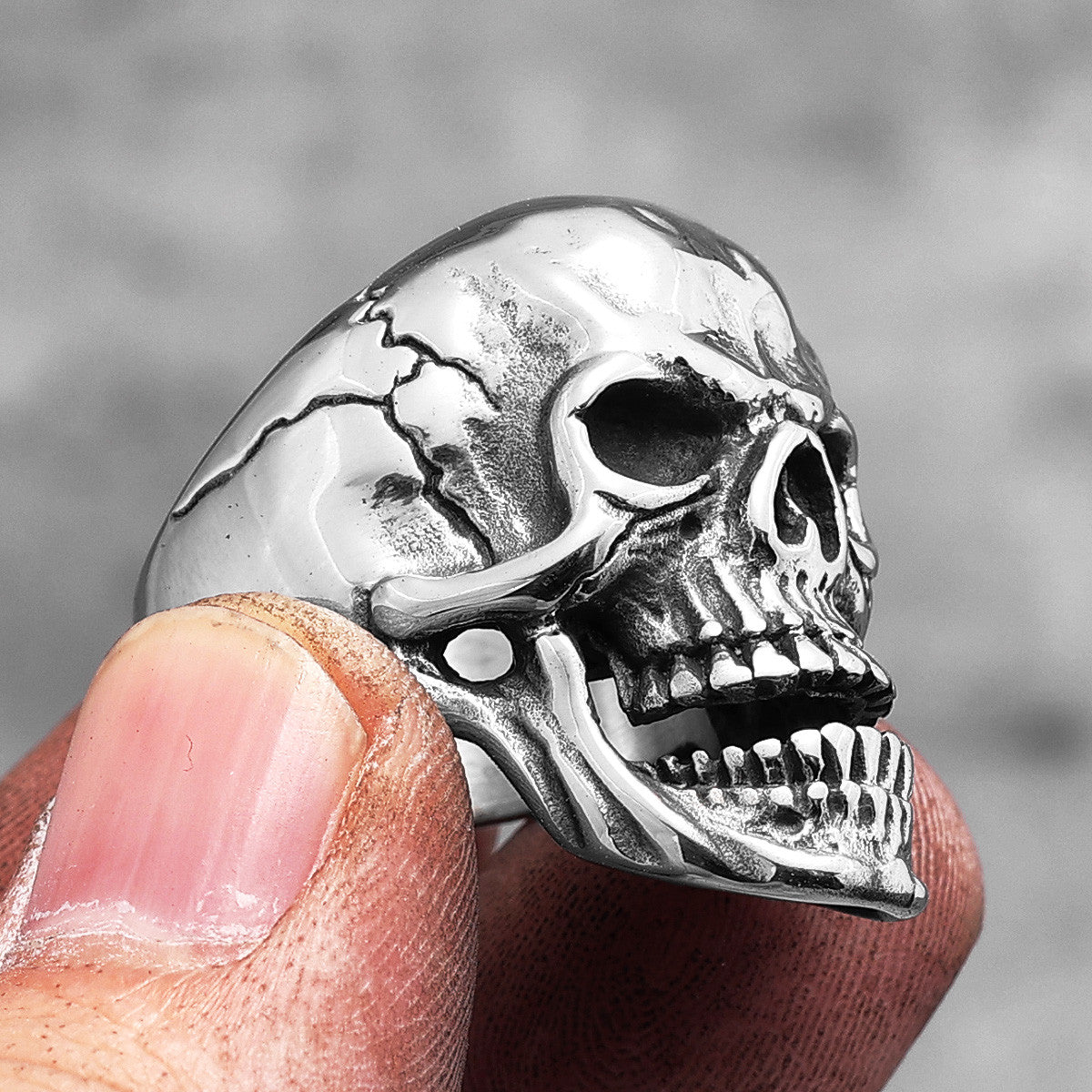 Broken Skull | Vintage Unique Personality Stainless Steel Street Style Hip Hop Rings