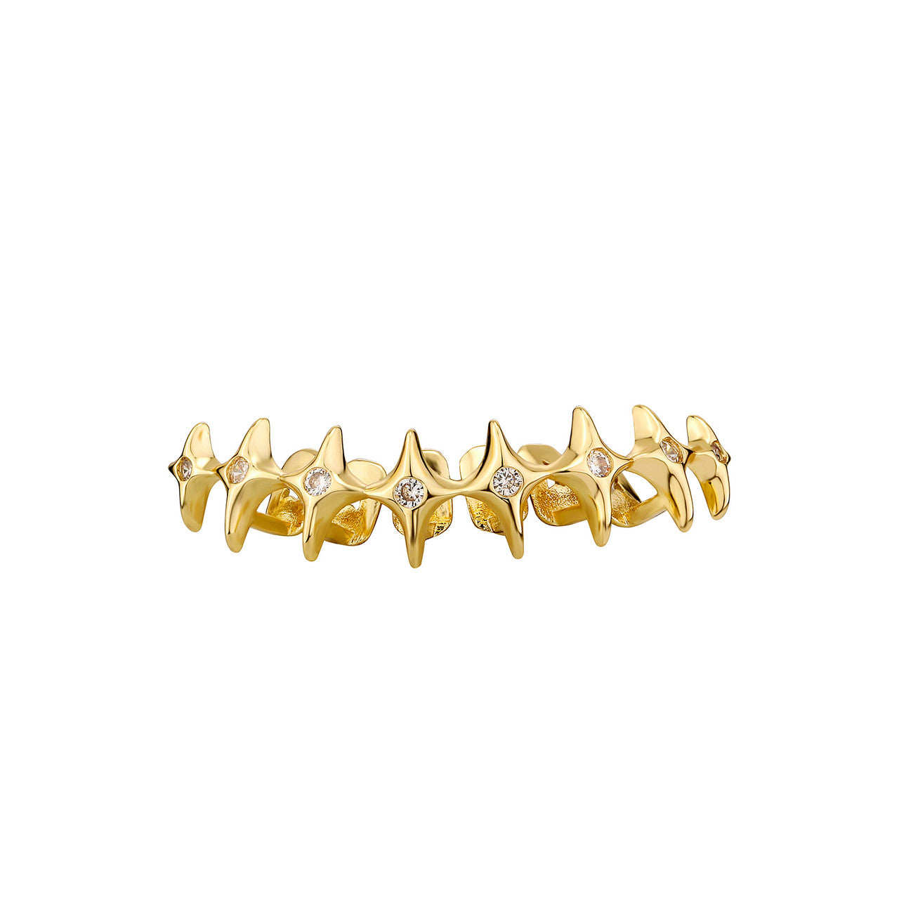 North Star | VVS Diamond CZ Slick Full Mouth Tooth Teeth Hip Hop Mouth Grillz Set