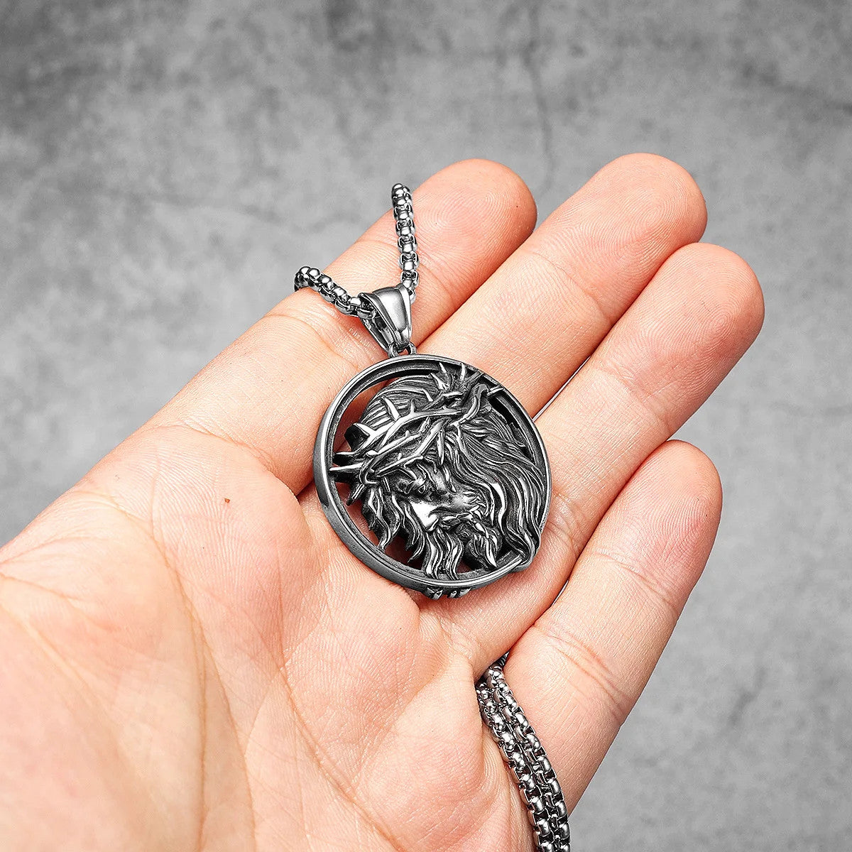 Crown of Thorns | 316L Solid Stainless Steel Christian Jesus Piece Men's Pendant