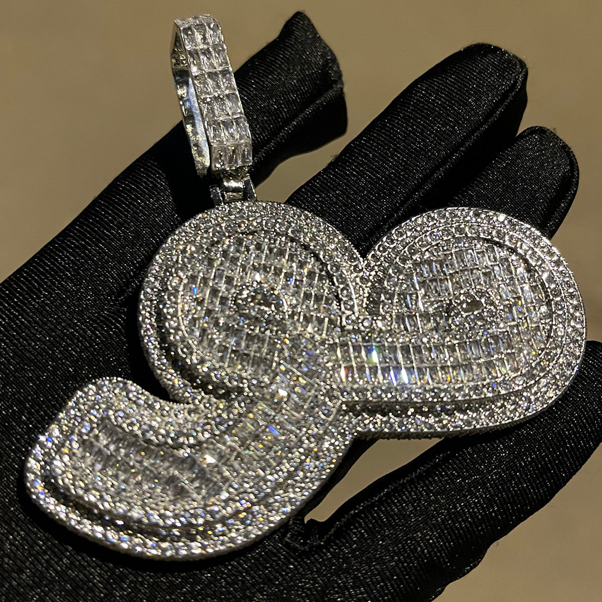 Ballin International | Custom Arabic Letters Iced Baguette Blinged Out Pendant