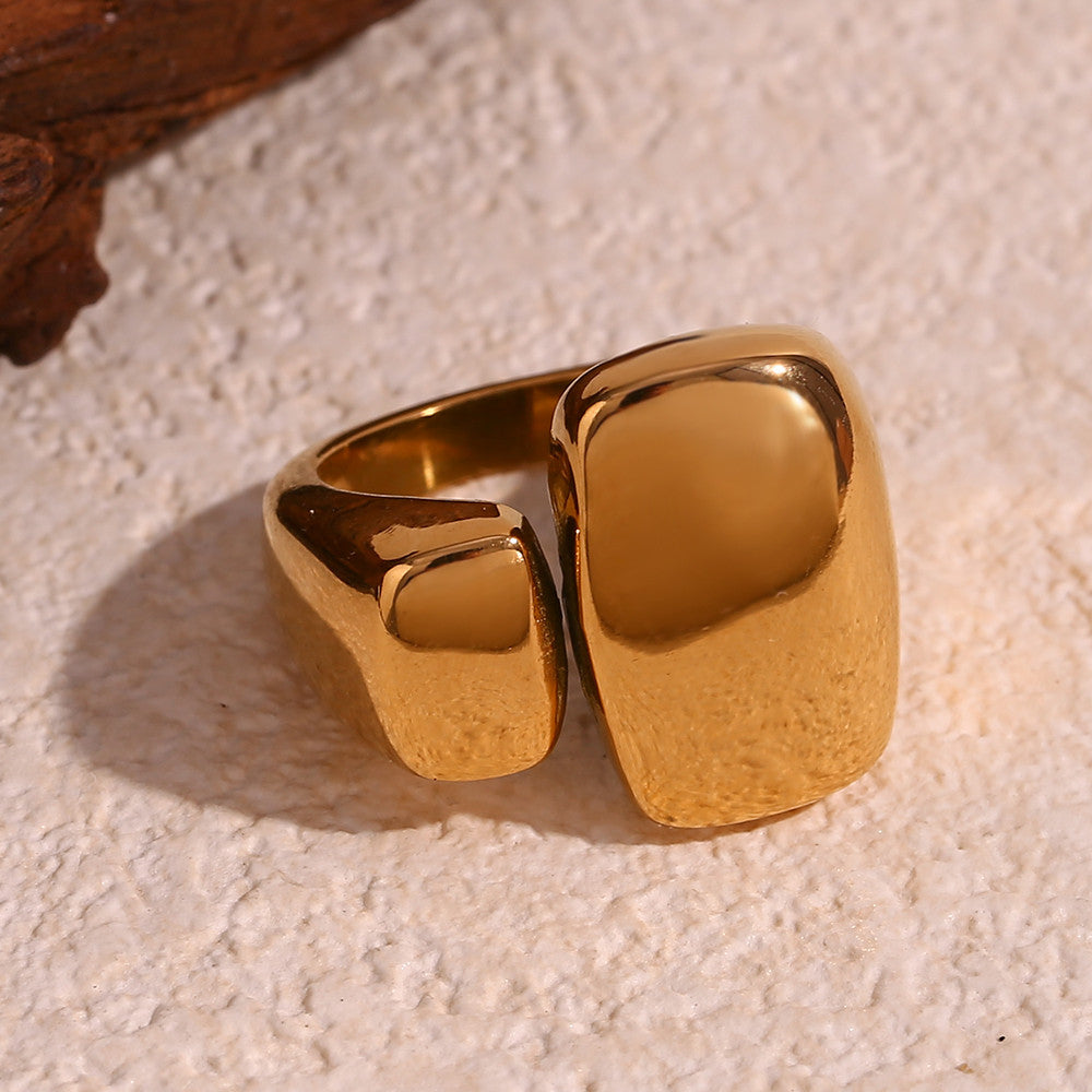 Street Flossy | 18k Gold over No Fade Stainless Steel Party Time Cocktail Rings