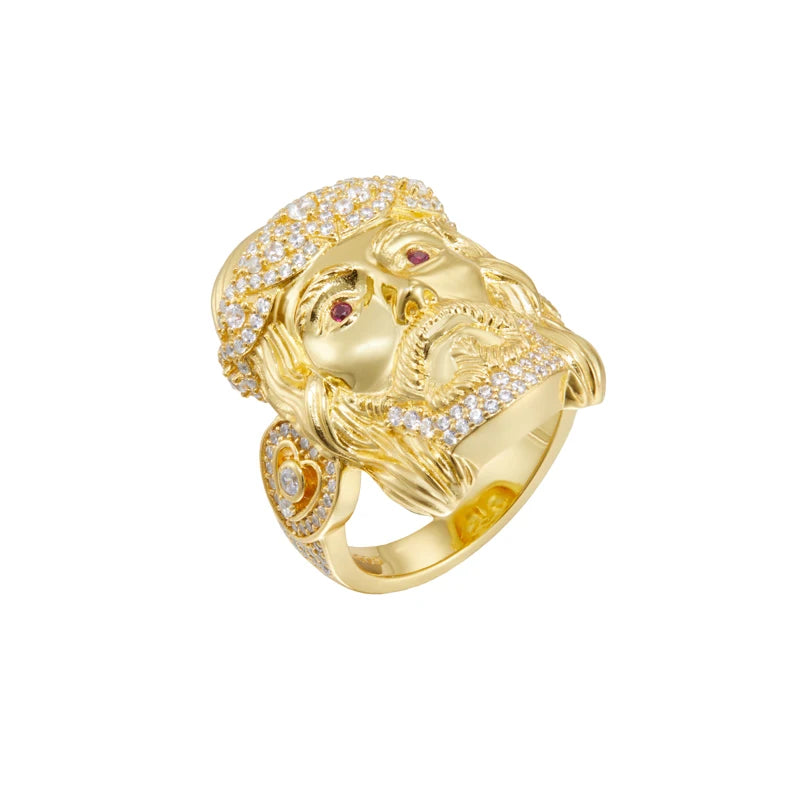 The Messiah | Solid 925 Silver VVS Moissanite Diamond Hip Hop Jesus Face Ring