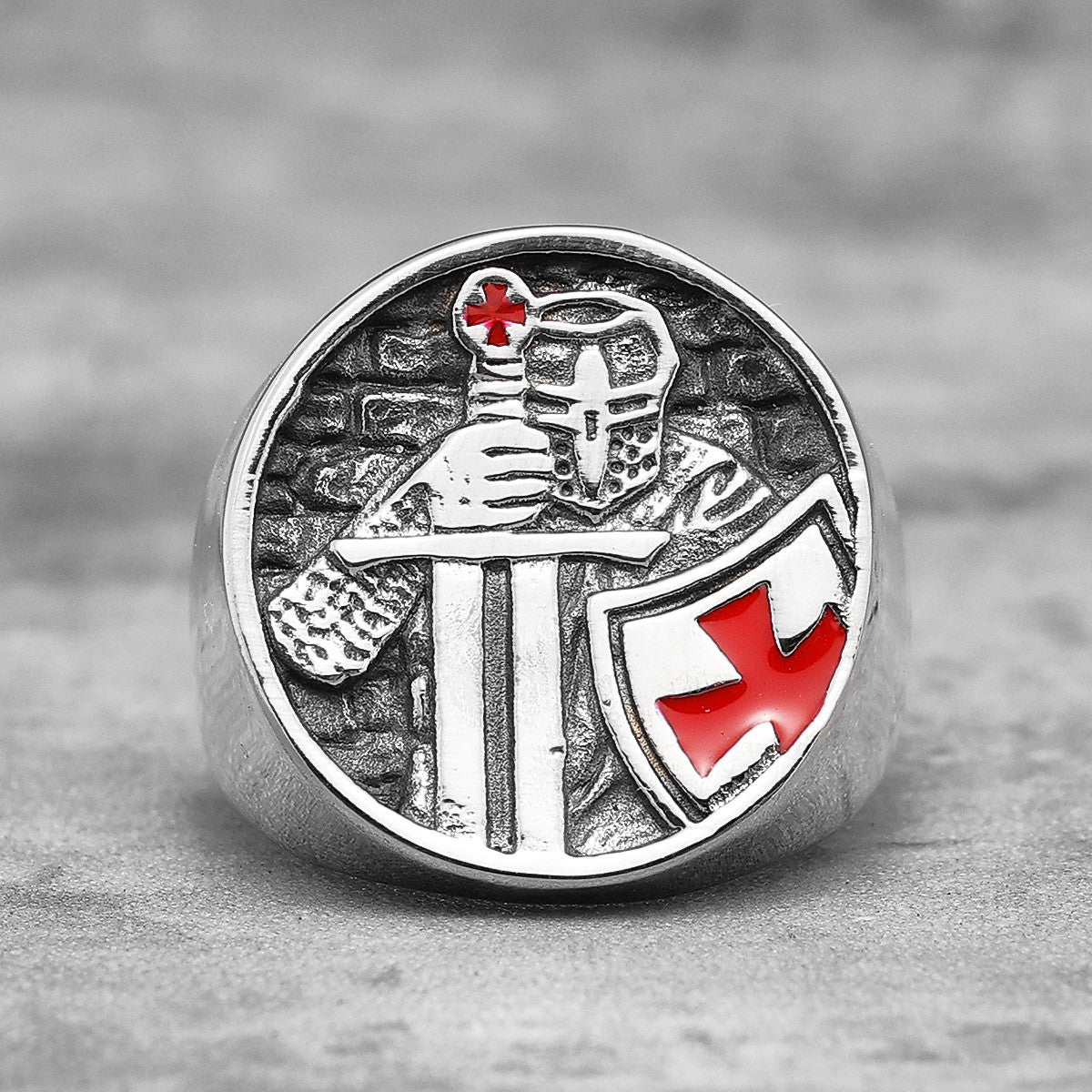 Paladin Defender | Stainless Steel Strength Perseverance Street Wear Rings