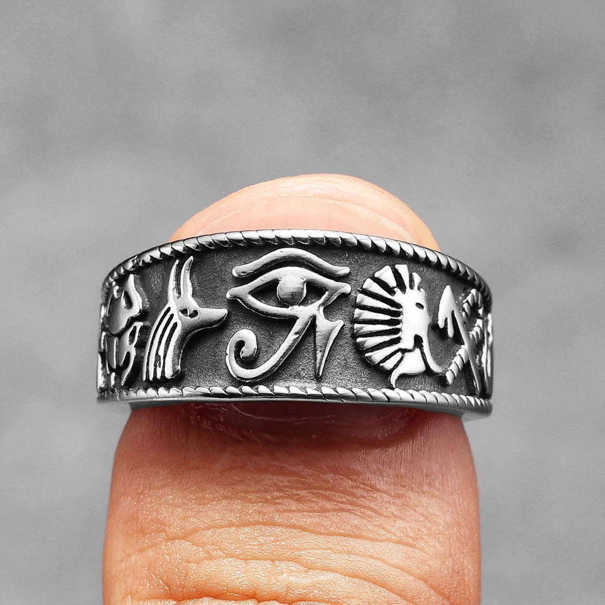 African Heritage | 316L No Fade Stainless Steel Egyptian Culture Street Wear Ring