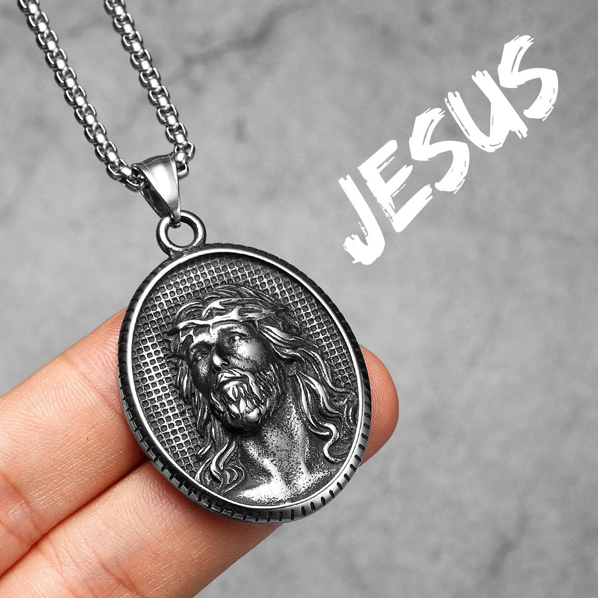 Jesus Heart Collection | 316L No Fade Stainless Steel Men's Spiritual Pendant Chain