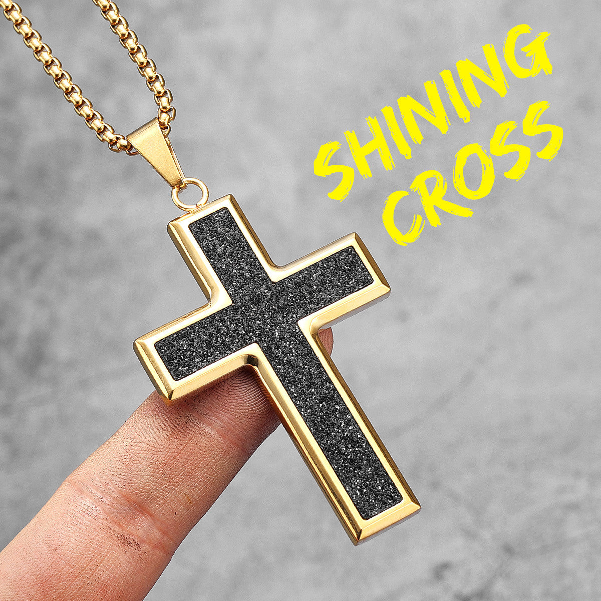 Shining Cross | 316L Simple Luxury No Fade Stainless Steel Hip Hop Cross Pemdant