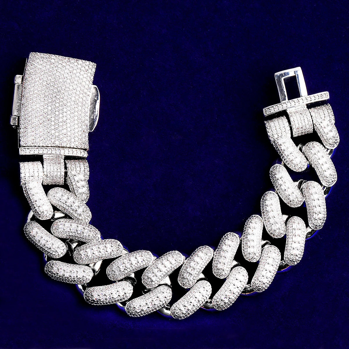 Big 32 | 32mm VVS Diamond CZ Thick Heavy Miami Baguette Iced Cuban Link Bracelet