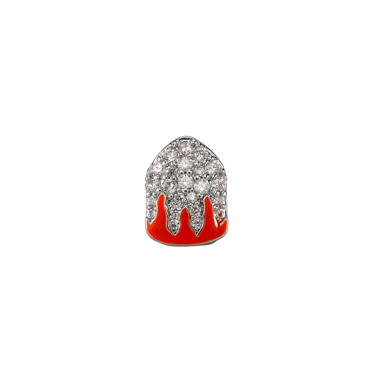 Fire Flame Grill | VVS Diamond CZ Iced Blinged Out Red Drip Teeth Tooth Grillz