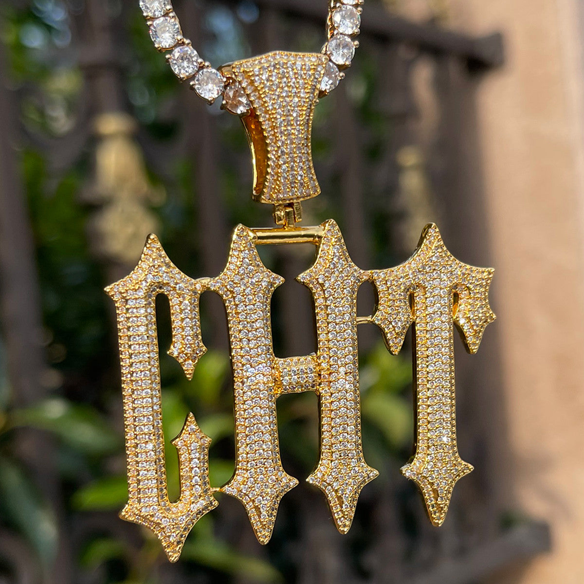 Trap Legend | Iced Prong Set Customized Hip Hop Nameplate Pendant