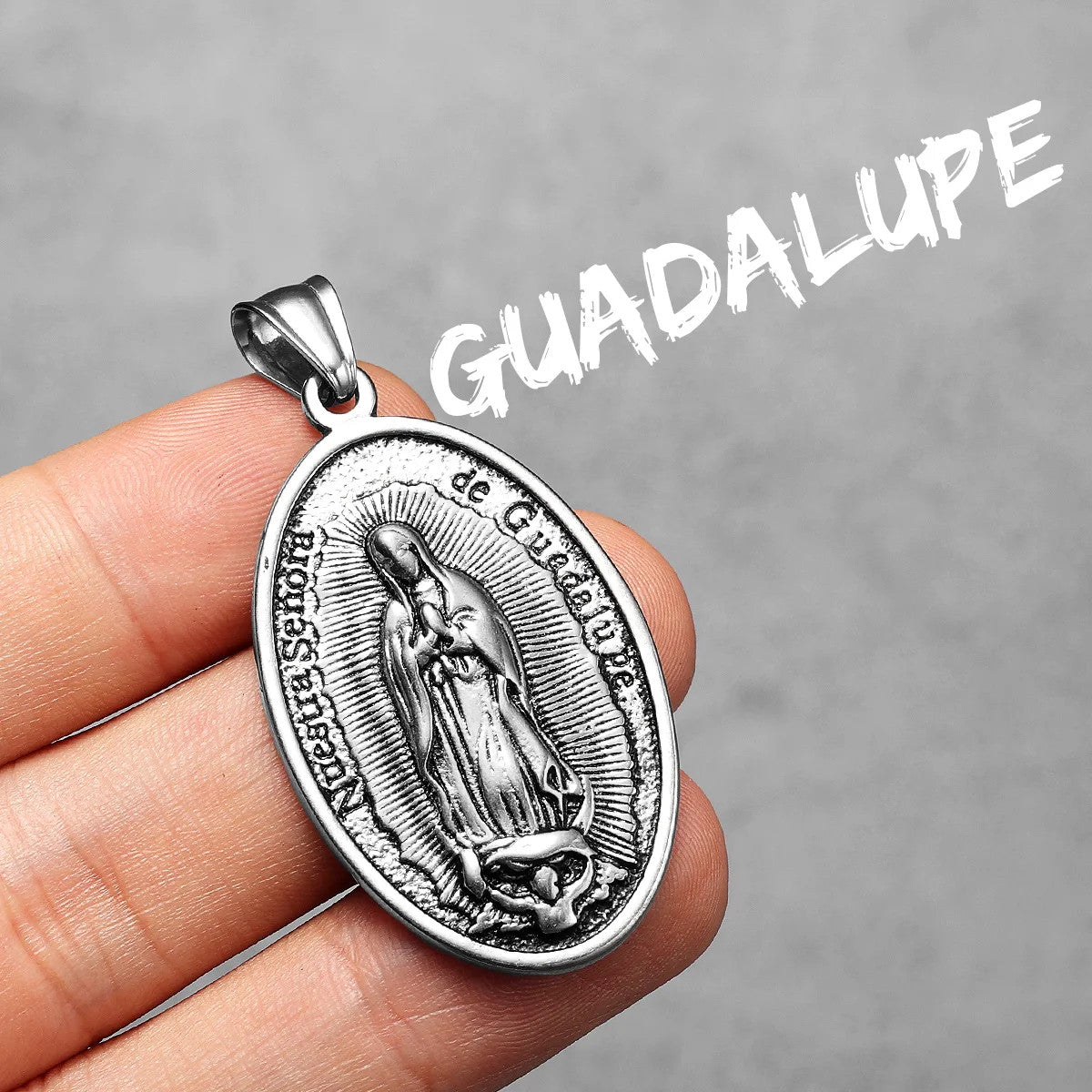 Virgin Mary | Powerful Symbolic 14k Gold Accent over Solid Stainless Steel Pendant