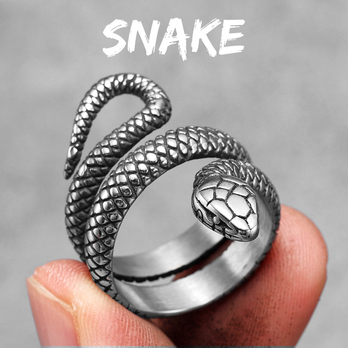 Snake Collection ll | No Fade 316L Solid Stainless Steel Men Snake Rings