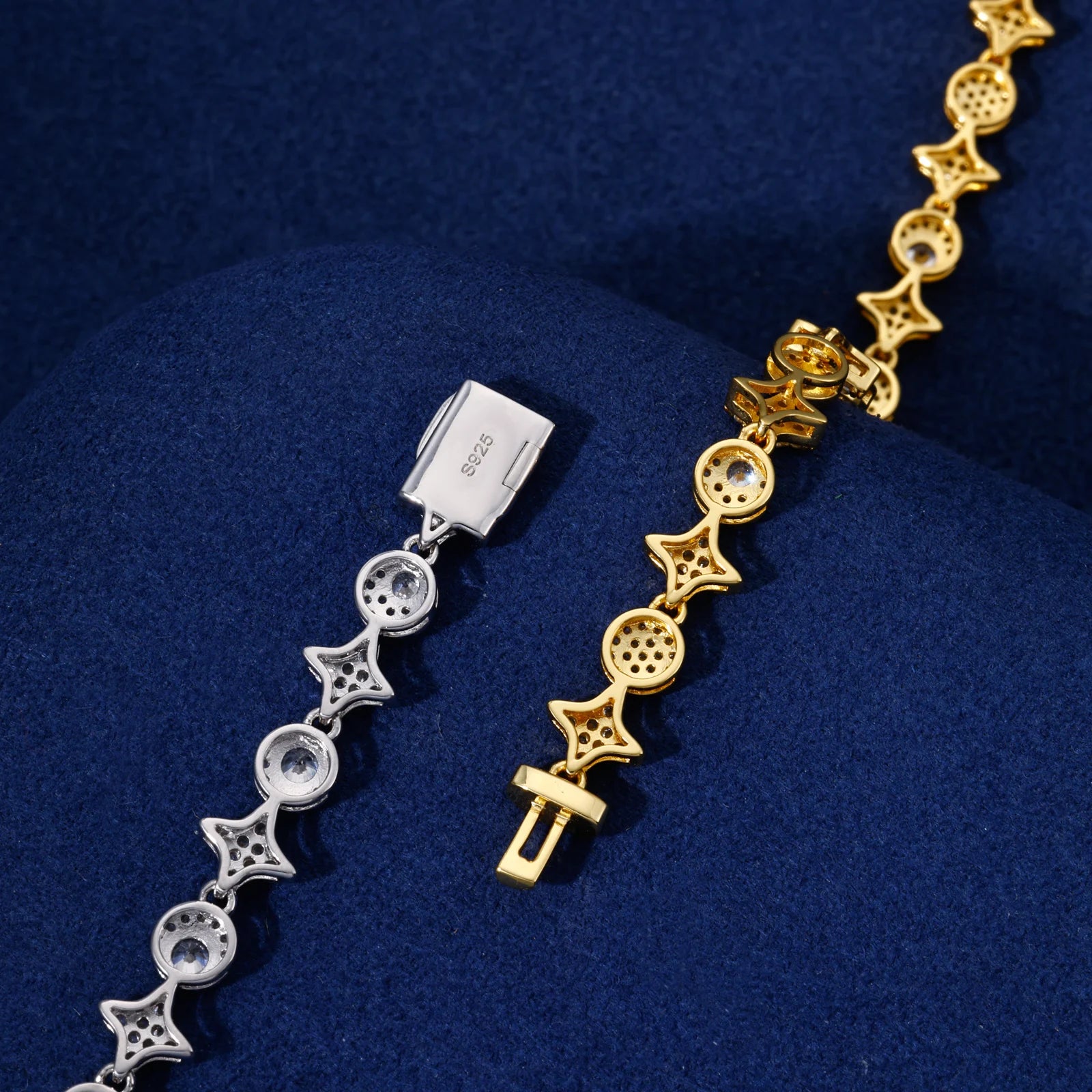 Stars Shine | 8mm Iced Blinged Out VVS Moissanite Diamond 925 Tennis Bracelet