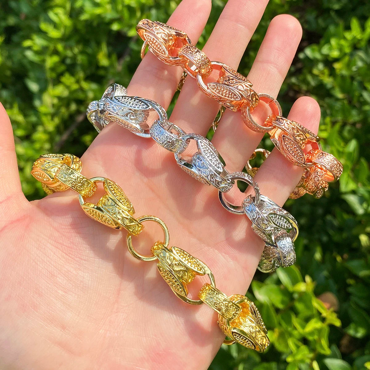 The Rebirth | Tulip Ring 20mm Rolo Link Albert Clap Hip Hop Bracelet