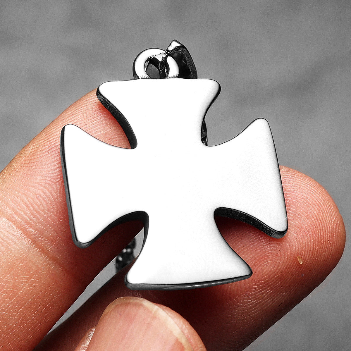 Live To Ride | 316L No Fade Stainless Steel Biker Life Cross Pendant