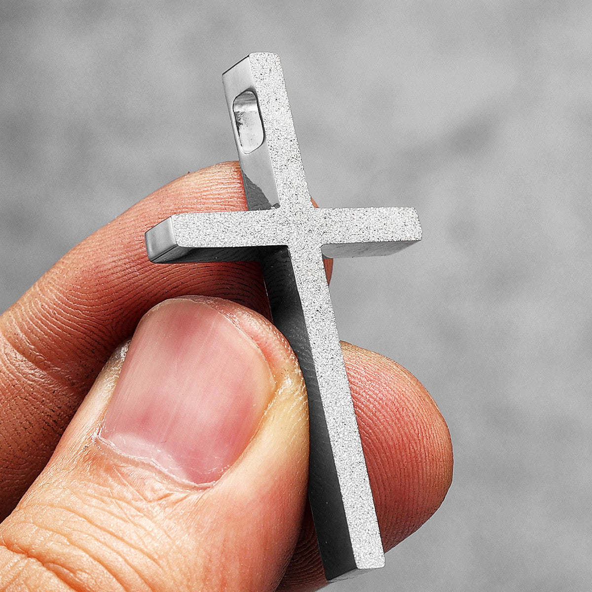 Frosted Texture Cross | 14k Gold No Fade Solid Stainless Steel Hip Hop Spiritual Pendant