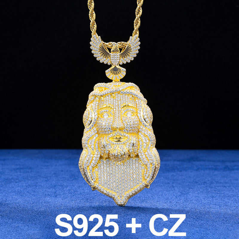 The Imperial | Solid Sterling Silver Moissanite Diamond Hip Hop Jesus Piece Pendant