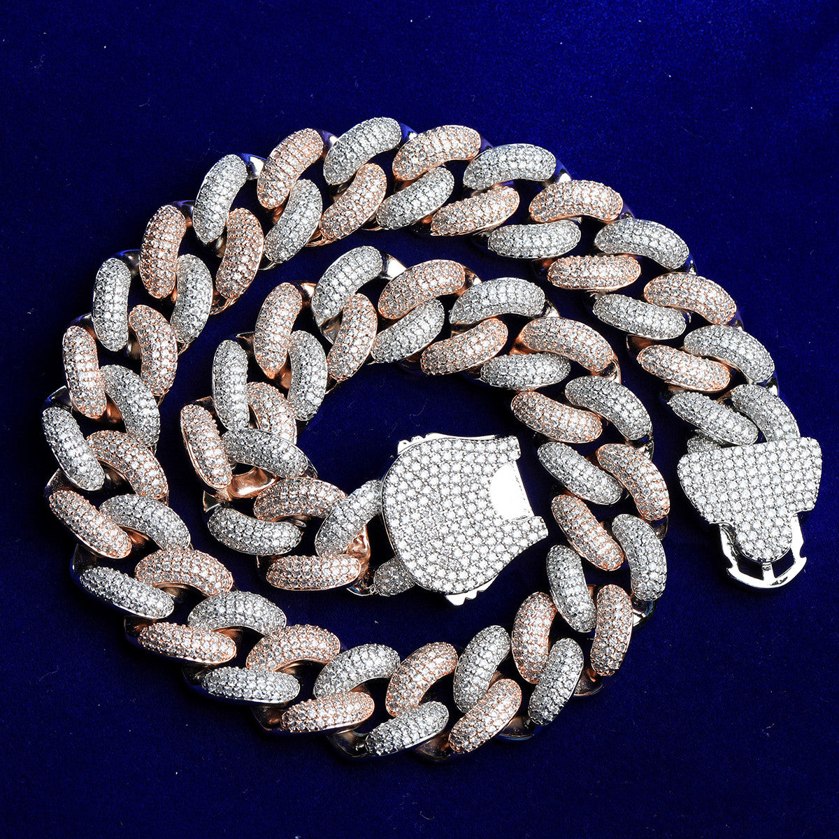 The Pad Lock II | Iced Prong Set 18mm Designer Miami Cuban Link 