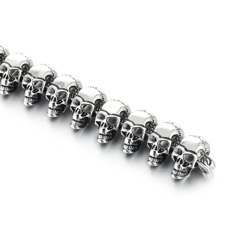 Greyskull | Street Wear Biker Skull Hip Hop No Fade Stainless Steel Motorcycle Bracelets