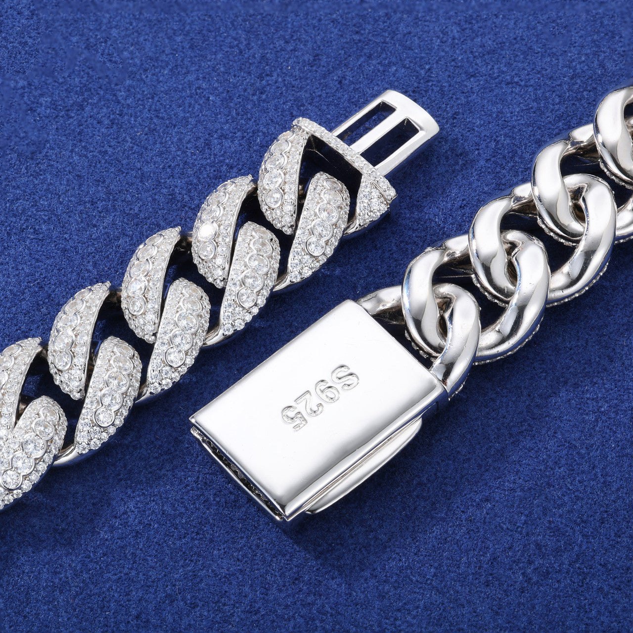 Drip Boss | Men's Designer Cut Solid Sterling Silver Hip Hop D VVS1 Moissanite Diamond Cuban Chain