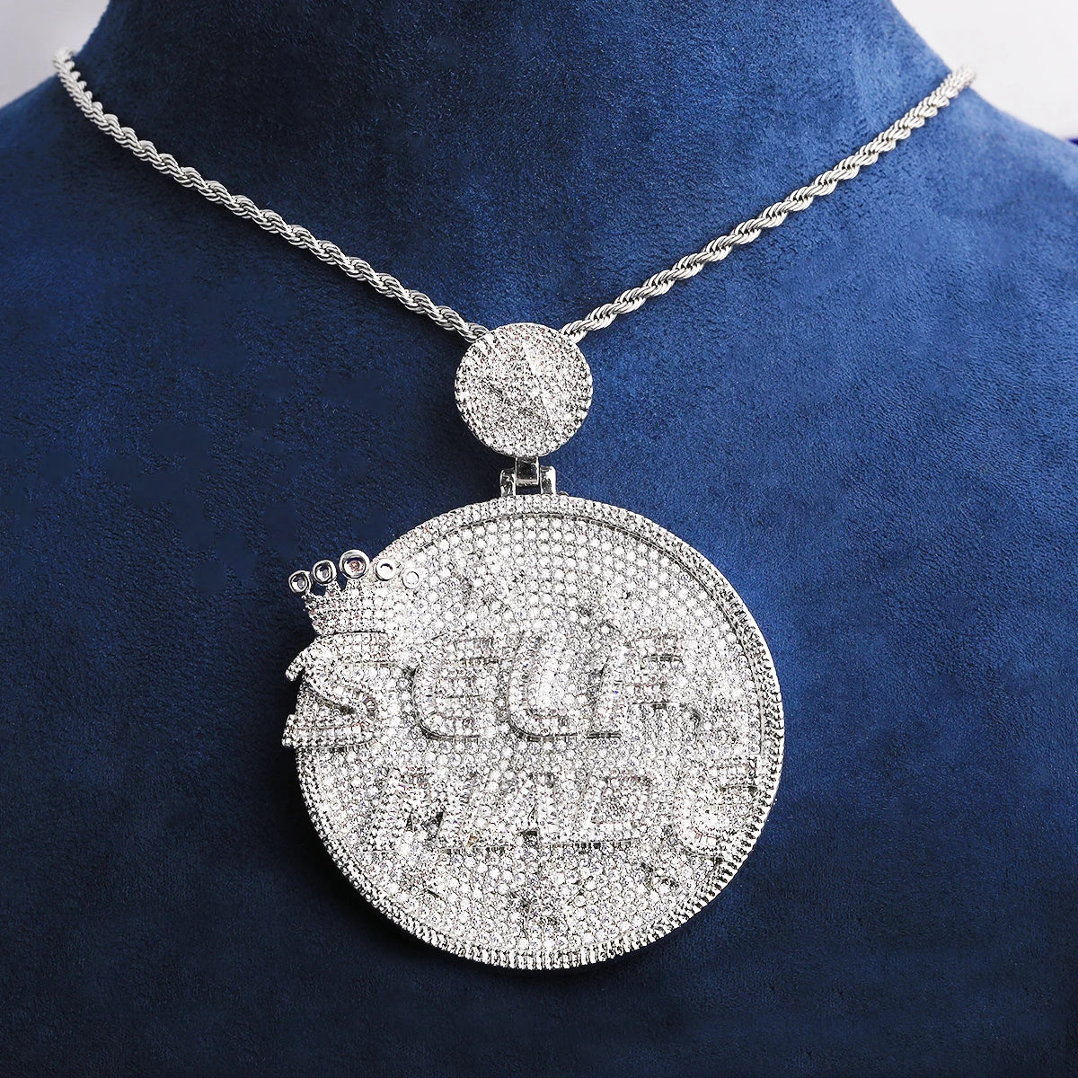 Self Made | 5AA+ Luxury Iced Blinged Out Kings Crown Self Made Man Hip Hop Pendant