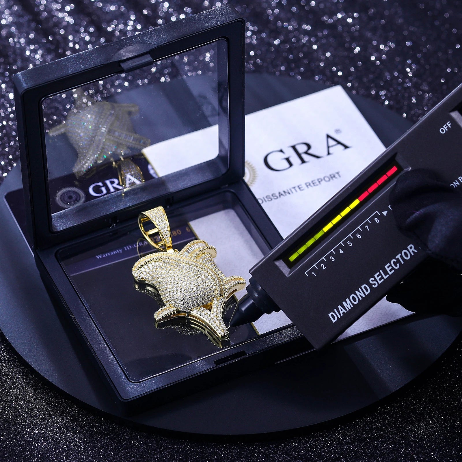 Diamond Rose | 925 Sterling Silver Moissanite Rose Flower D Color Hip Hop Pendant Necklace