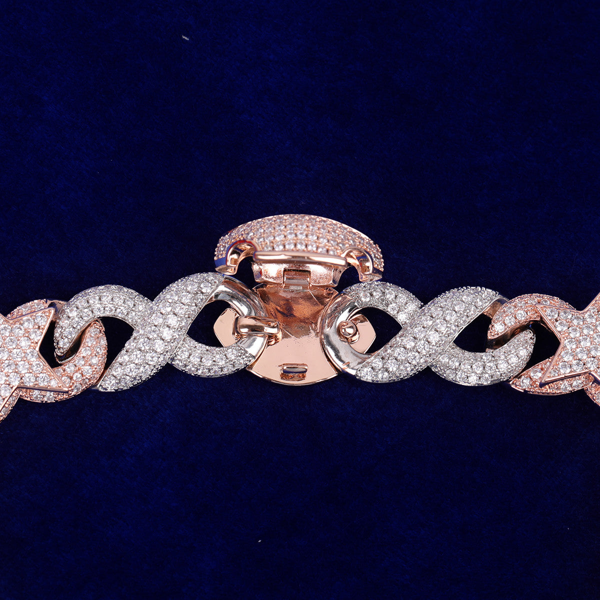 Infinite Ice Star | Iced Blinged Out Prong Set Infinity Super Star Chain Necklace