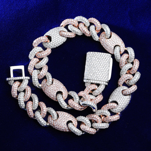 G Link Superstar | Designer Iced Two Tone Cuban Hip Hop Chain Necklace