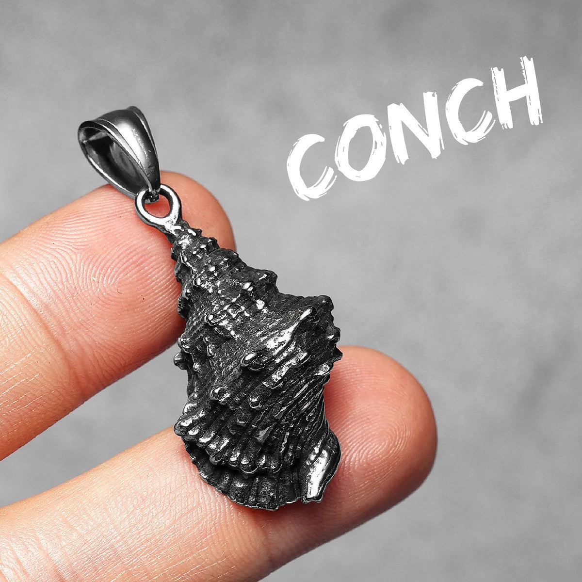 Sea Shell | Solid Stainless Steel Vintage Conch Self Expression Nature Pendant Necklace