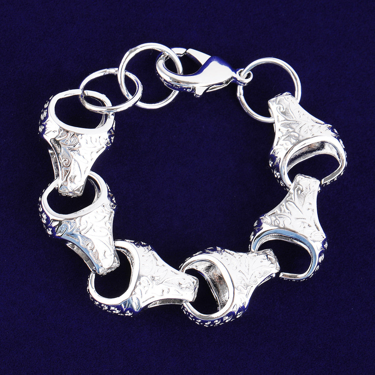 Be Large | Designer Acorn Link 24k 925 Silver Rose Gold Hip Hop Link Bracelet