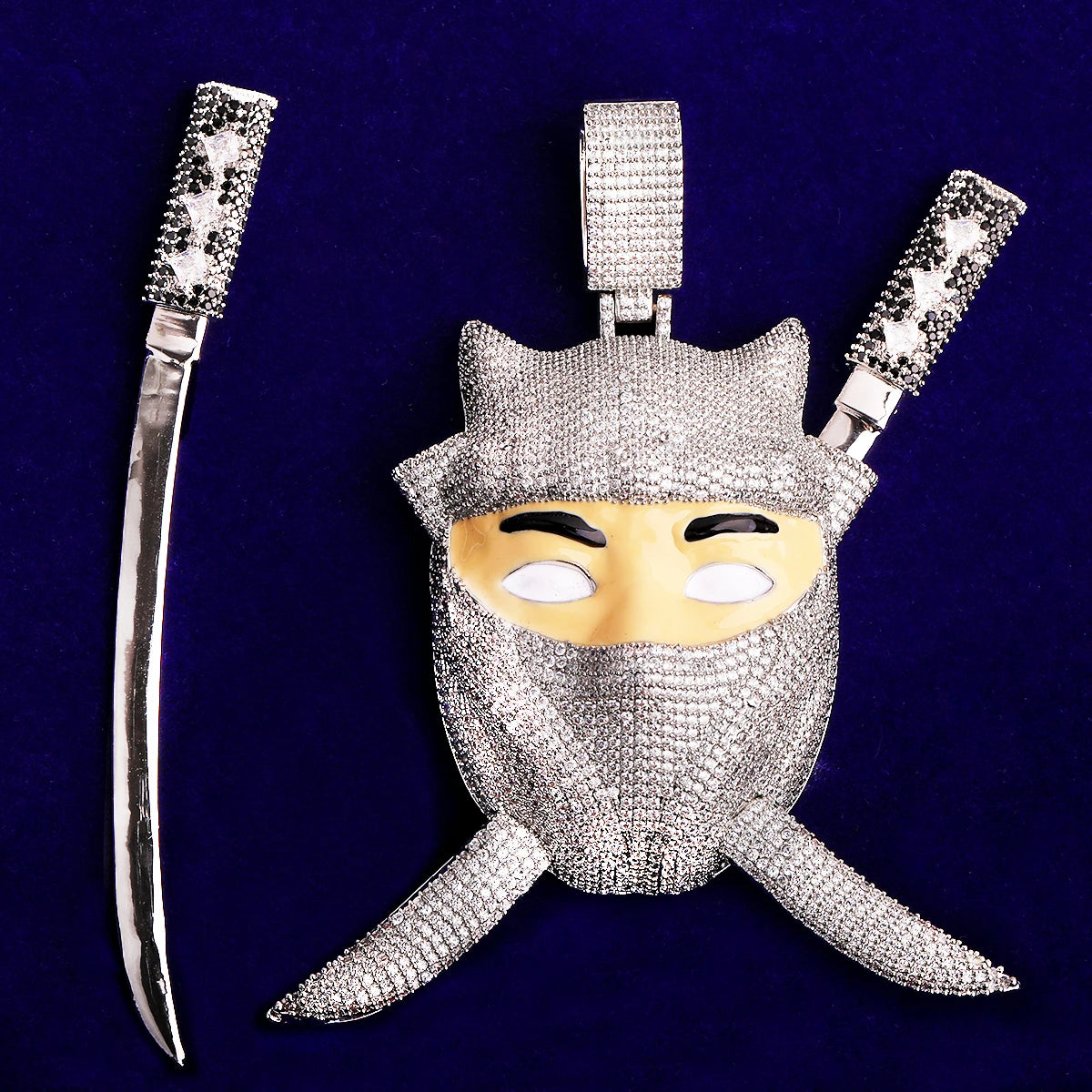 The White Ninja | VVS Diamond CZ Limited Edition Sheath Sword Ninja Hip Hop Pendant